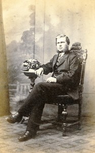 United Kingdom Hull Man portrait fashion Old CDV Photo Widdas 1870