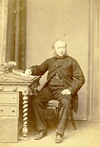 Ireland Dublin Deaf Man portrait Whitfield? Old CDV Photo Simonton 1870