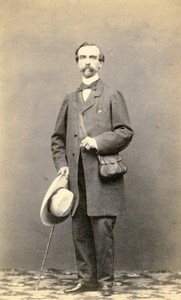 Italy Firenze Man portrait fashion Old CDV Photo Alinari 1870