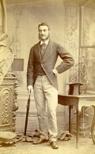 Ireland Dublin Man portrait Top Hat Mr Moore Old CDV Photo Chancellor 1870