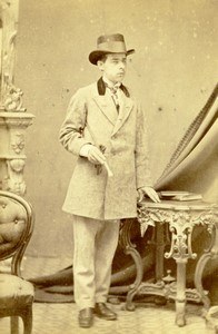 Canada Montreal Man portrait fashion Old CDV Photo Parks 1870