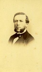 France Calais Man portrait fashion Sideburns Old CDV Photo Fouqueray 1870's