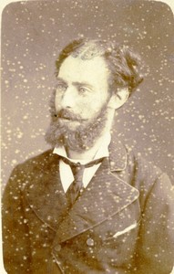 France Dunkerque Bearded Man portrait fashion Old CDV Photo Malfait 1890