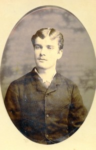 France Avignon Young Man portrait fashion Old CDV Photo Chateauneuf 1880