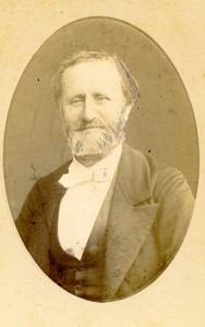 France Beauvais Bearded Man portrait fashion Old CDV Photo Herbert 1883
