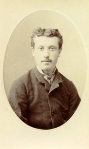 France Saint Mihiel Man portrait fashion Old CDV Photo Charpin 1880