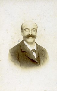 France Saint Mihiel Man portrait fashion Moustache Old CDV Photo Compagnon 1900