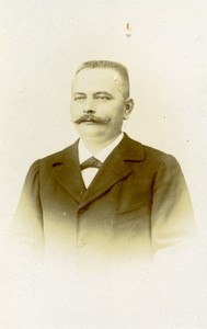 France Vesoul Man portrait fashion Moustache Old CDV Photo Rovelli 1890