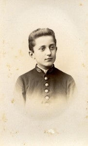 France Paris Young Boy portrait fashion uniform Old CDV Photo Walery 1890