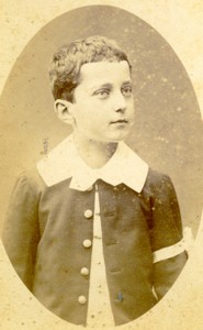 France Paris Young Boy portrait fashion Old CDV Photo Petit 1887