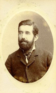 France Paris Man portrait fashion Beard Old CDV Photo Tiffereau 1880