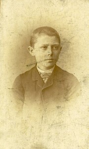 France Lille Young Boy portrait Old CDV Photo Van Laethem 1880
