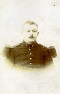 France Saint Mihiel Man portrait Military Uniform Old CDV Photo Herbin 1900