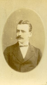 France Lille Man portrait Moustache Old CDV Photo Ferrand 1880