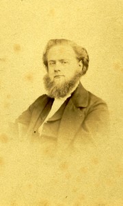 France Man portrait Beard Old Photo 1870