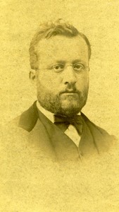 France Man portrait Bow Tie Beard Glasses Old CDV Photo 1880