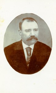 France Man portrait Moustache Tie Old CDV Photo 1900