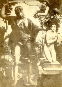 Pisa Painting Sacrifice of Abraham Il Sodoma Old CDV Photo 1870