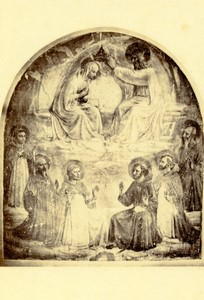 Florence Fra Angelico Incoronazione della Vergine Old CDV Photo Bernoud 1870
