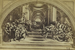Raphael Expulsion of Heliodorus from the Temple Old CDV Photo Verzaschi 1870