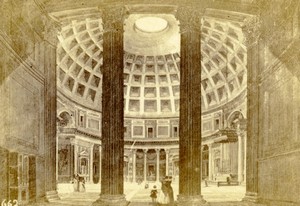 Rome Painting Pantheon Old CDV Photo Verzaschi 1870