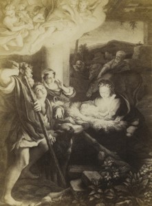 Painting Birth of Christ? Old CDV Photo 1870