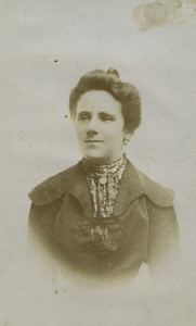 France woman portrait fashion Old CDV Photo 1890