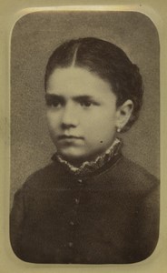 France Millau young girl portrait fashion Old CDV Photo Julien 1880