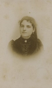 France Avesnes woman portrait fashion Old CDV Photo Goldberg 1880