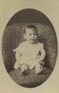 France Compiegne Baby portrait fashion Old CDV Photo Benoit 1880