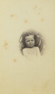 France Les Andelys Baby portrait fashion Old CDV Photo Jaudin 1880