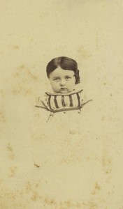 France Beauvais Toddler Girl portrait fashion Old CDV Photo Herbert 1860's