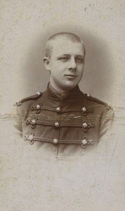 France Douai Military portrait Uniform Old CDV Photo Baron 1890