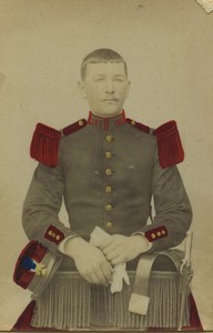 France Nancy Military portrait Uniform Old CDV Photo Odinot 1880