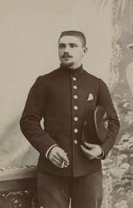 France Saint Mihiel Military portrait Uniform Old CDV Photo Laveuve 1900