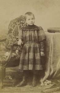 Belgium Brussels Child portrait fashion Old CDV Photo Fabronius 1890