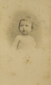 Belgium Brussels Toddler portrait Old CDV Photo Hamesse 1880's
