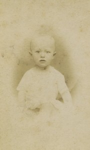 Belgium Liege Toddler portrait Old CDV Photo Zeyen 1880