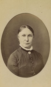 Belgium Antwerpen woman portrait fashion Old CDV Photo 1870's