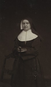 Belgium Gent Nun portrait Religion Old CDV Photo Schaffers 1880
