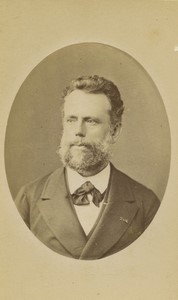 Belgium Antwerpen Bearded man portrait fashion Old CDV Photo 1880