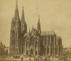 Germany Koln Cologne cathedral Old CDV Photo 1870