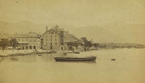 Switzerland Vevey & Lake Old CDV Photo Garcin 1870's