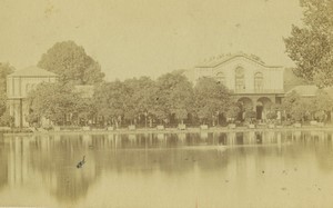 Germany Wiesbaden Kursaal Garden Lake Old CDV Photo Bender 1870's