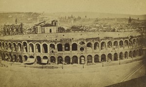 Italy Verona Arena Old CDV Photo Hogdend 1870