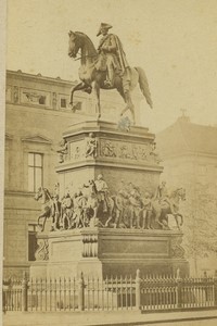 Germany Berlin Statue of Frederick the great Old CDV Photo 1870