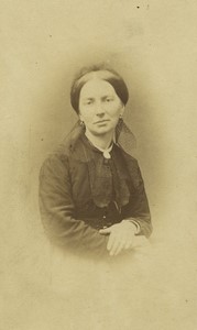 France Paris Woman Fashion Portrait Old CDV Photo Vogt 1870