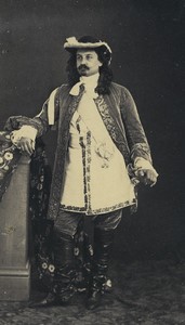 France Valenciennes Man in Costume Portrait Old CDV Photo Bernard & Nugues 1870