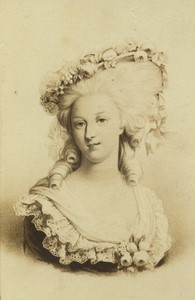 France Portrait Princess of Lamballe Old CDV Photo Neurdein 1870