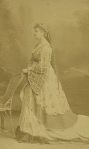 France Portrait Opera Soprano Mlle de Ribeaucourt Old CDV Photo Reutlinger 1870